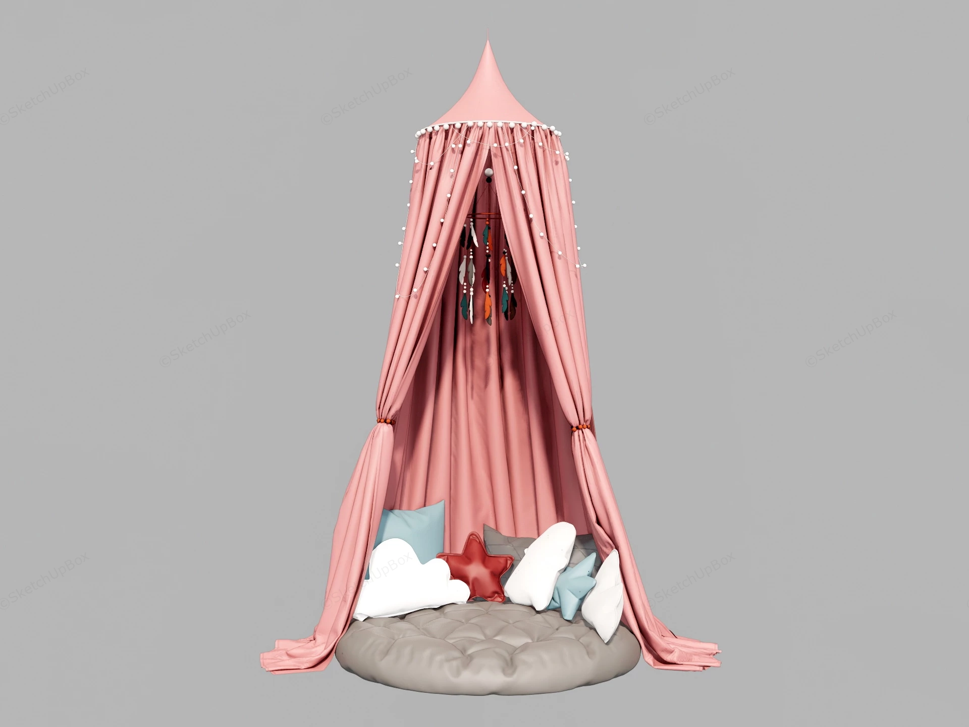Retro Play Tent sketchup model preview - SketchupBox