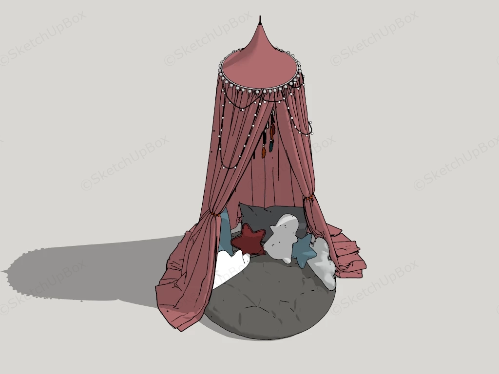 Retro Play Tent sketchup model preview - SketchupBox