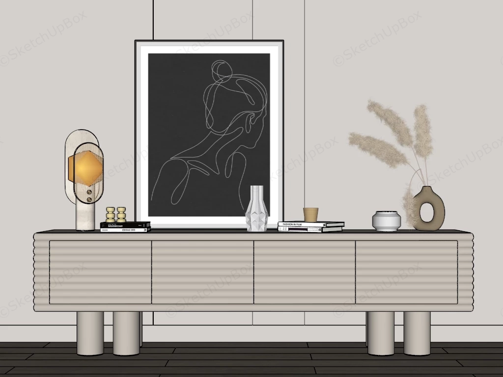 Modern Accent Cabinet sketchup model preview - SketchupBox