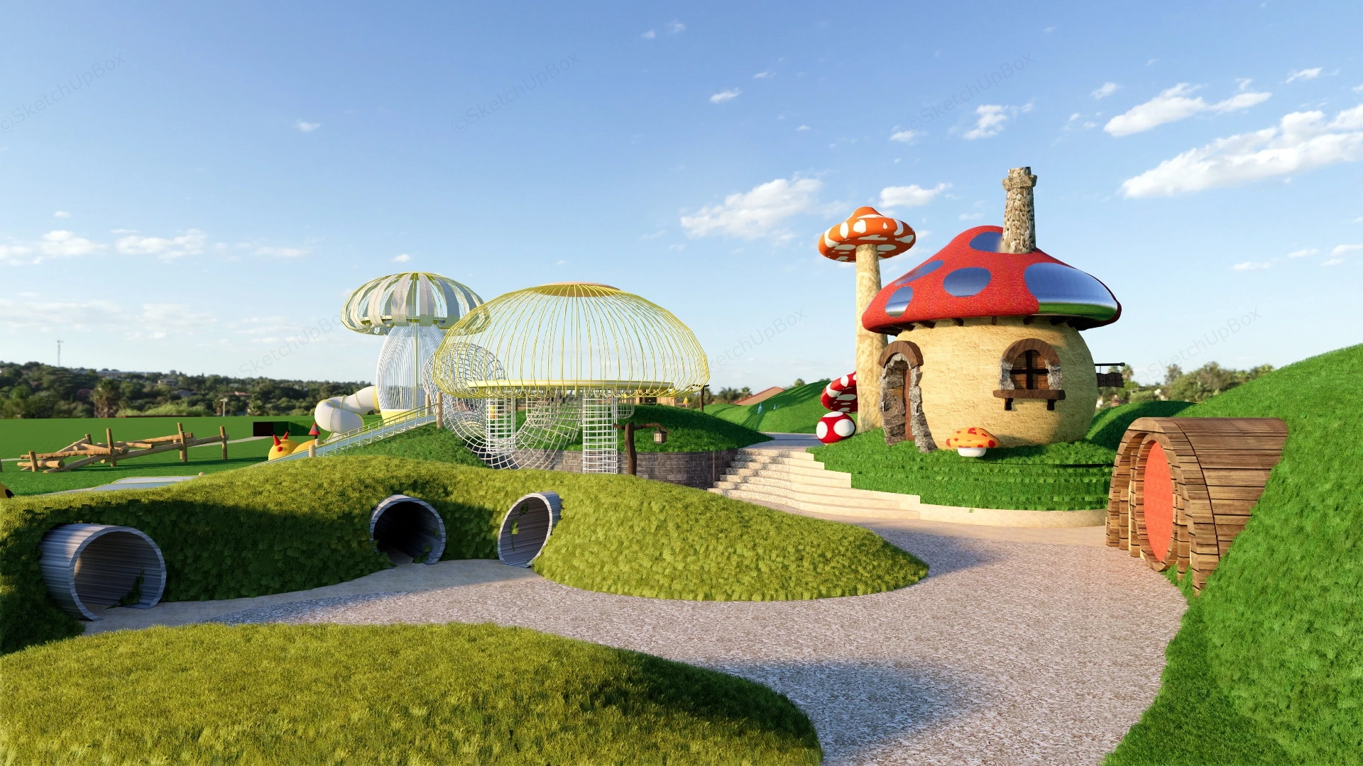 Elf Theme Adventure Playground sketchup model preview - SketchupBox
