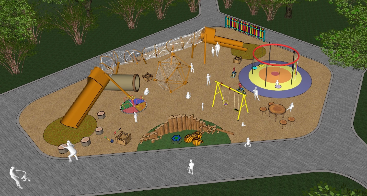 Kids Adventure Playground sketchup model preview - SketchupBox