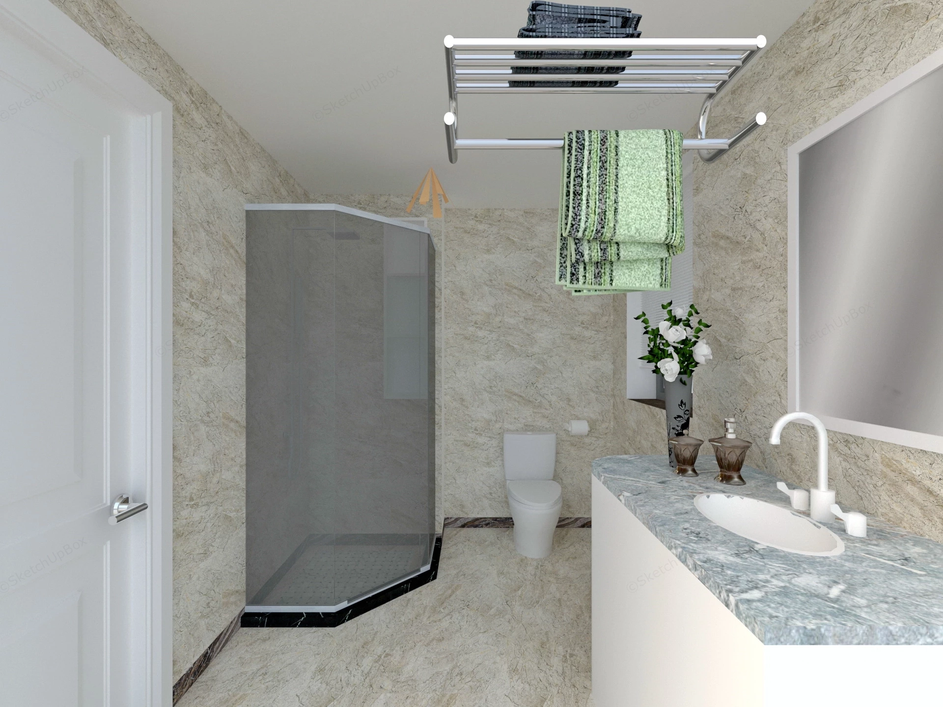 Small Bathroom Idea sketchup model preview - SketchupBox