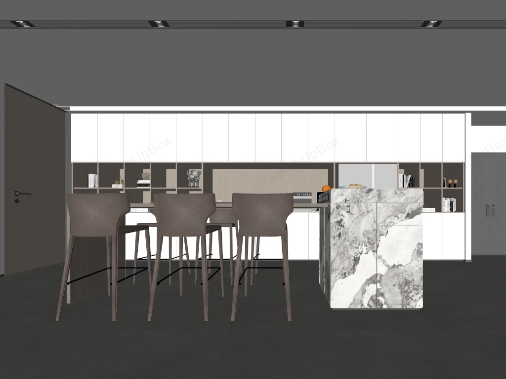 Modern Home Bar Design sketchup model preview - SketchupBox