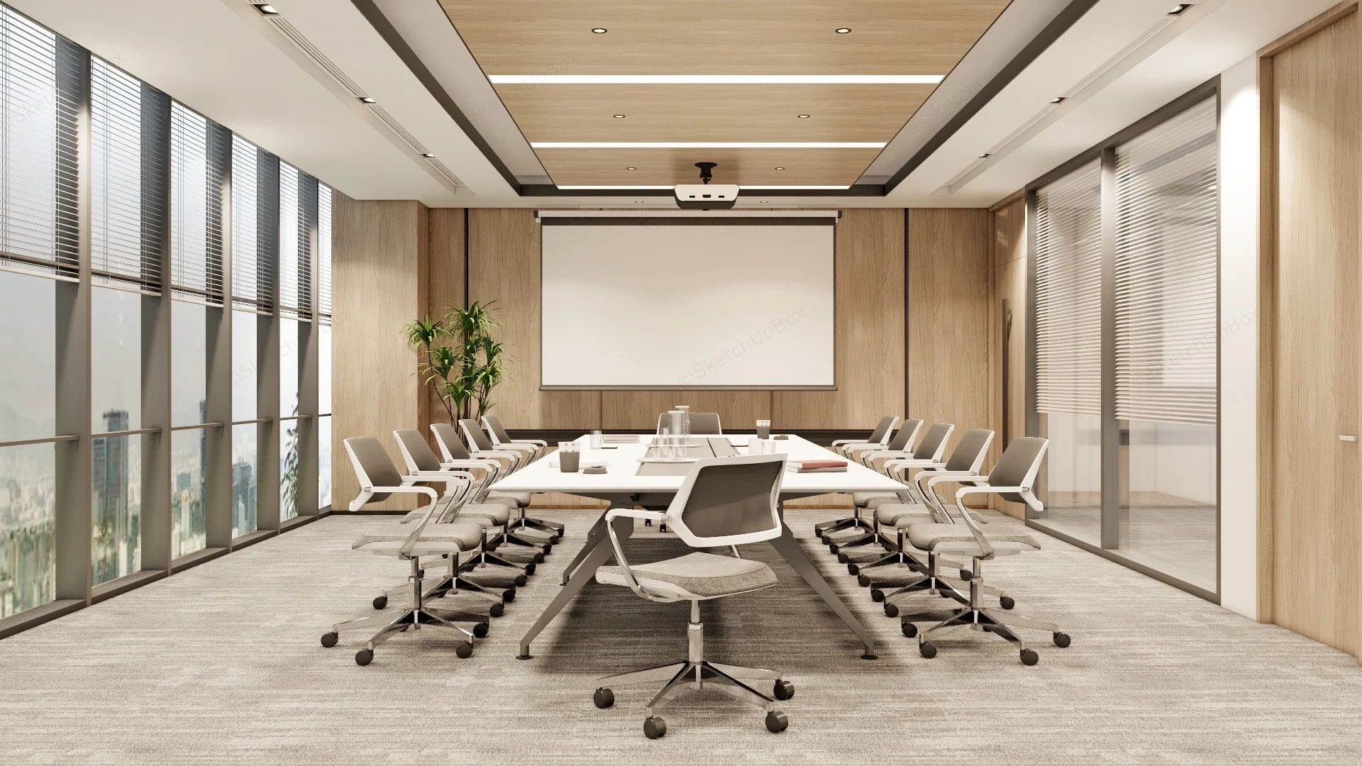 Office Conference Room Design sketchup model preview - SketchupBox