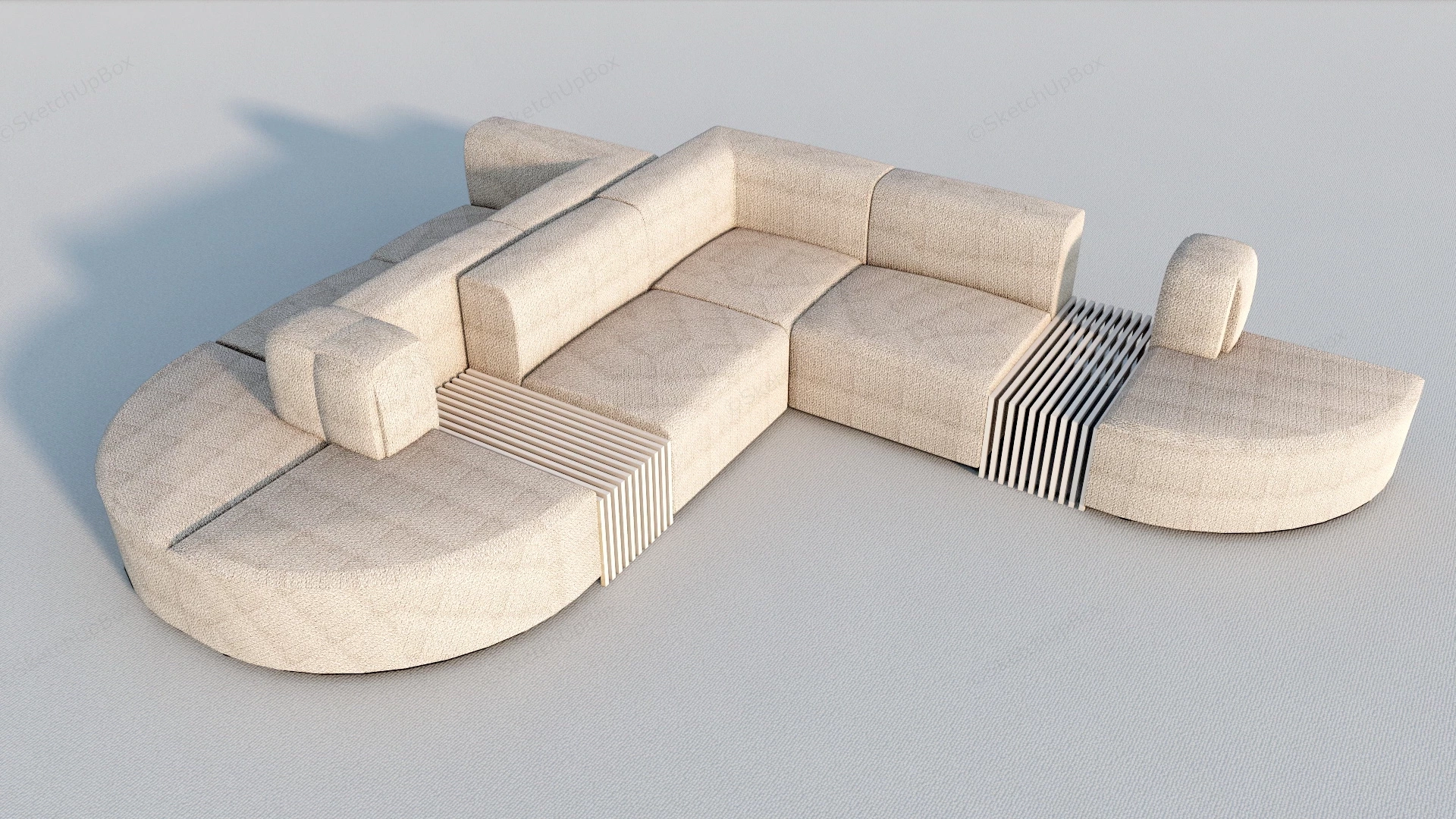 Modern Office Lounge Sofa Setting sketchup model preview - SketchupBox