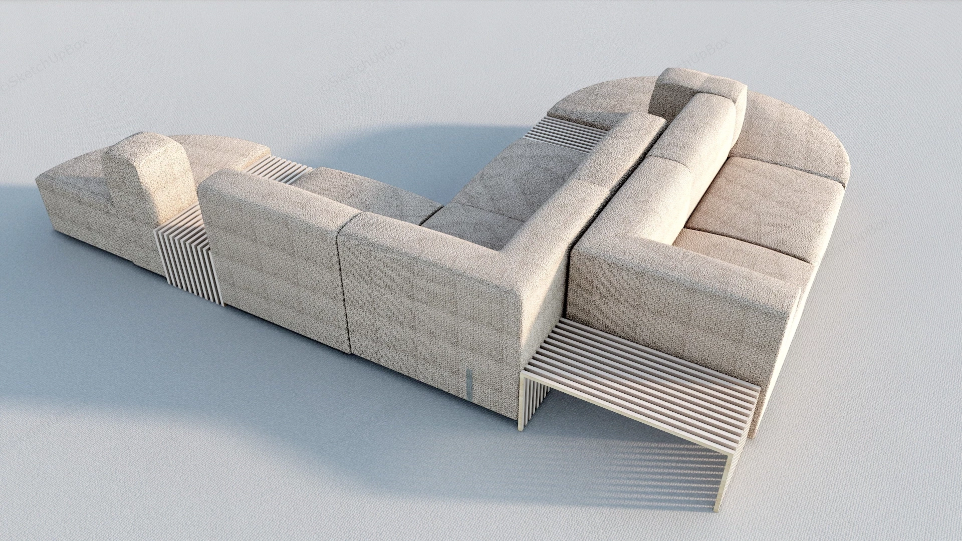 Modern Office Lounge Sofa Setting sketchup model preview - SketchupBox