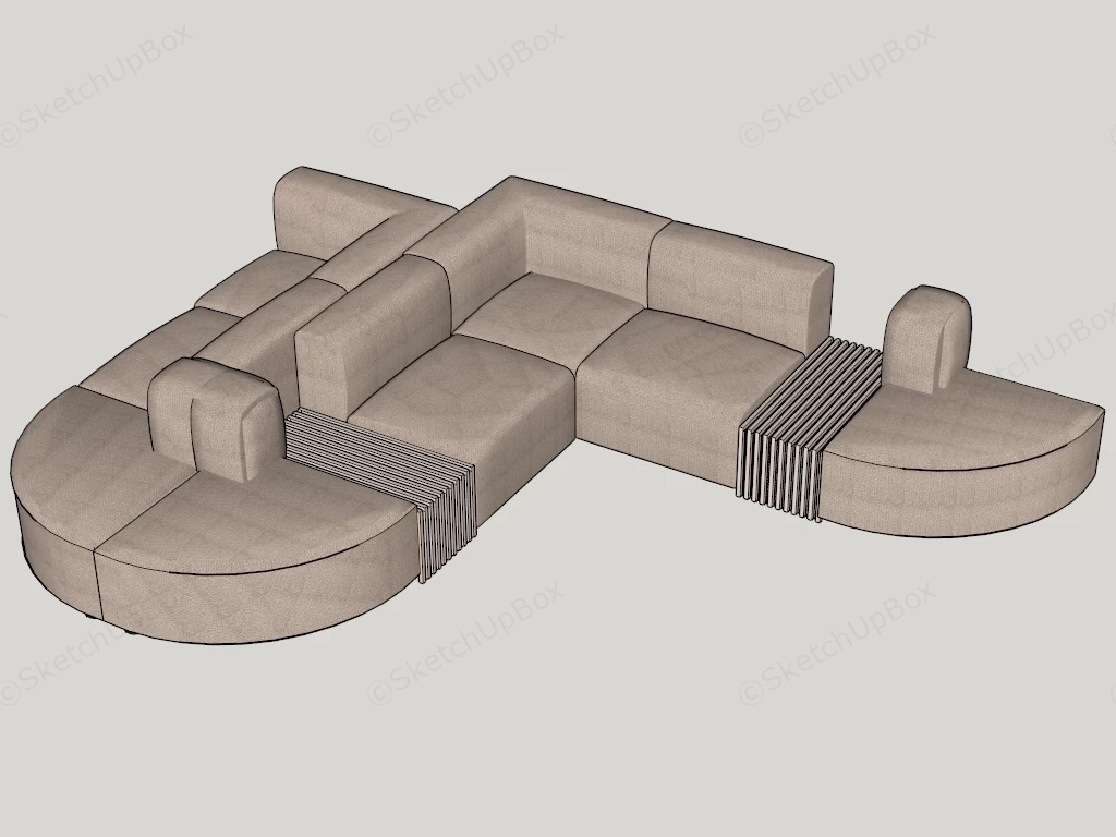 Modern Office Lounge Sofa Setting sketchup model preview - SketchupBox