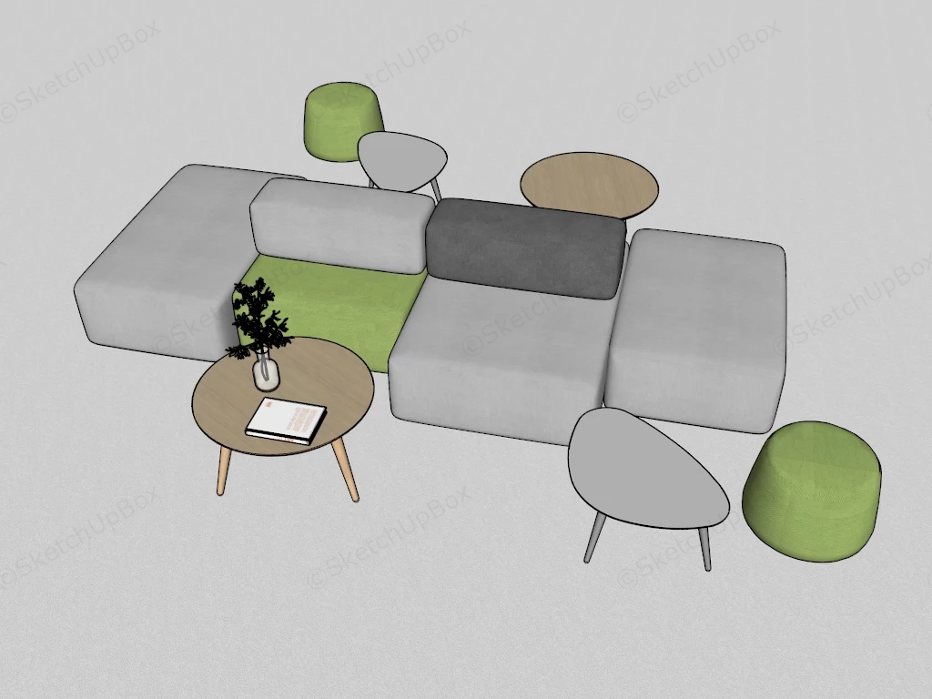 Office Lounge Furniture Ideas sketchup model preview - SketchupBox