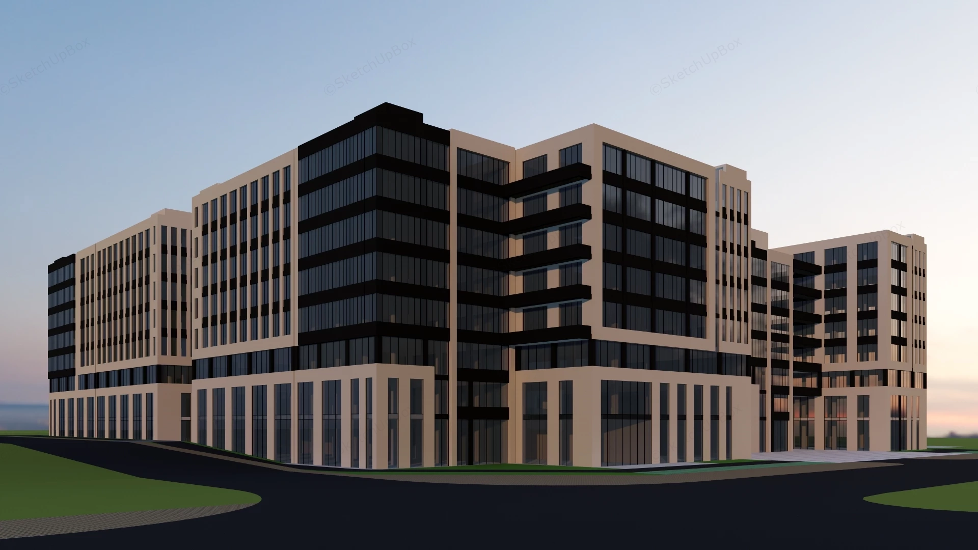 Software Park Buildings sketchup model preview - SketchupBox
