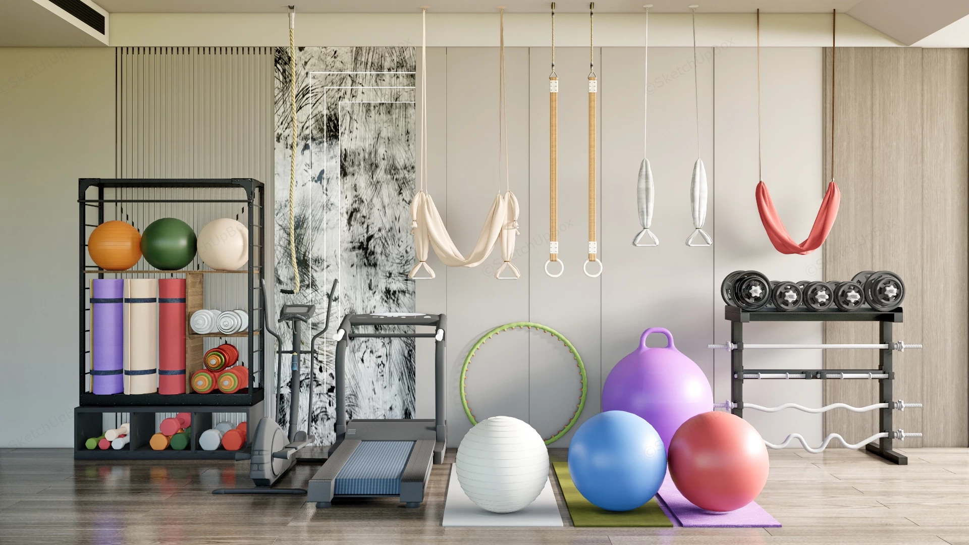 Home Exercise Equipment sketchup model preview - SketchupBox