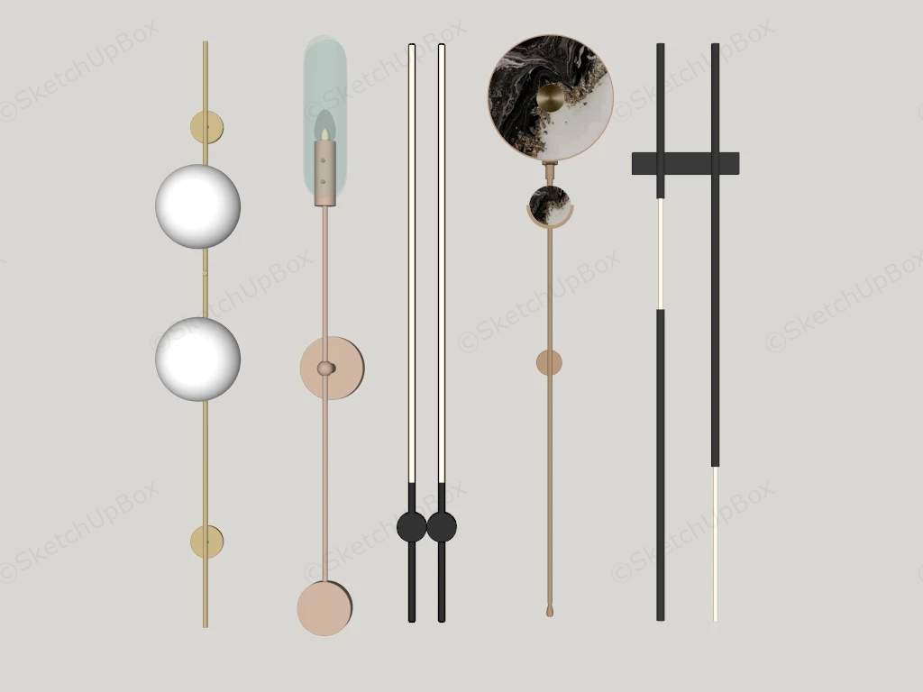 Modern Decorative Wall Sconces sketchup model preview - SketchupBox
