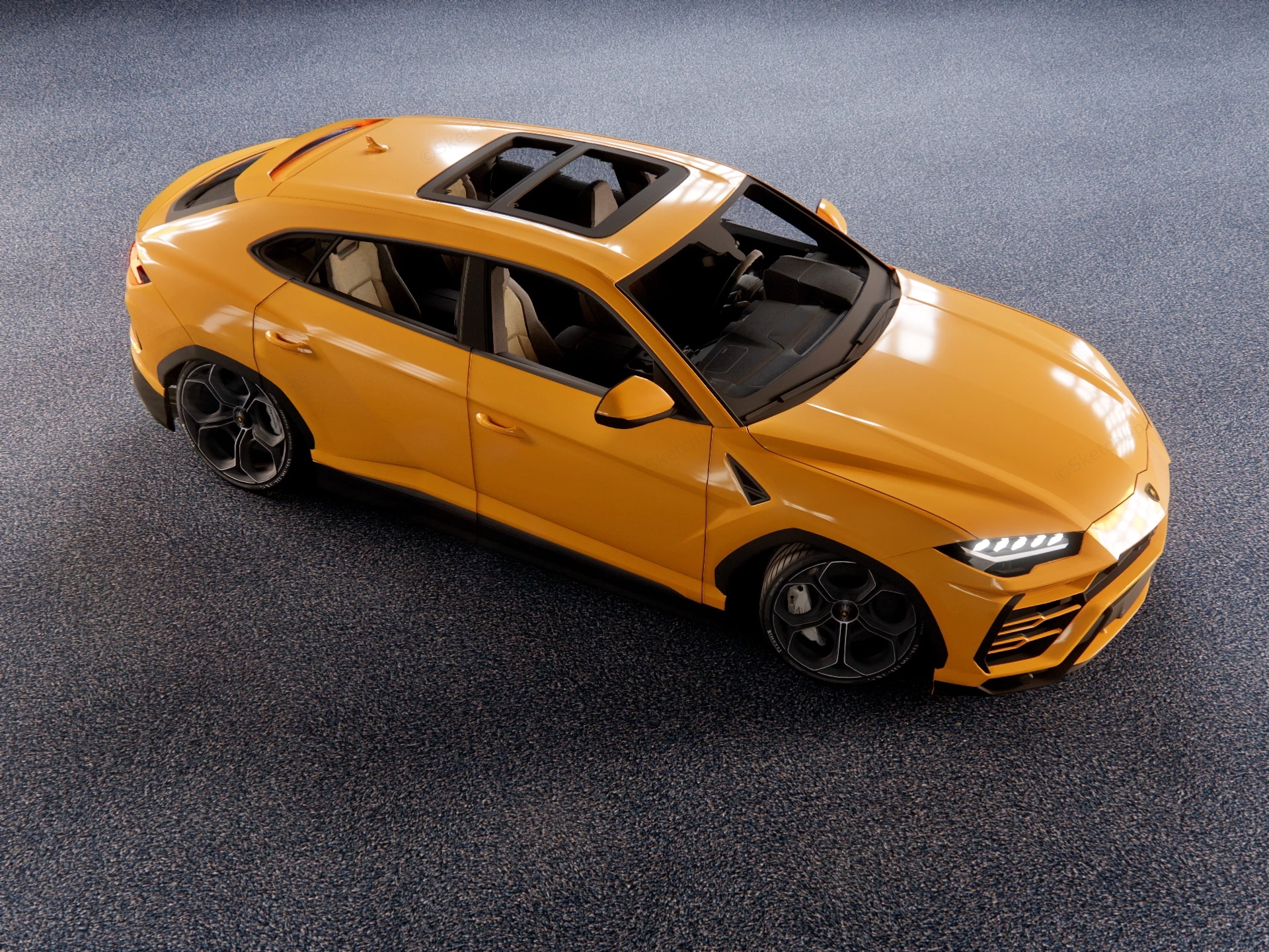 Lamborghini Urus sketchup model preview - SketchupBox