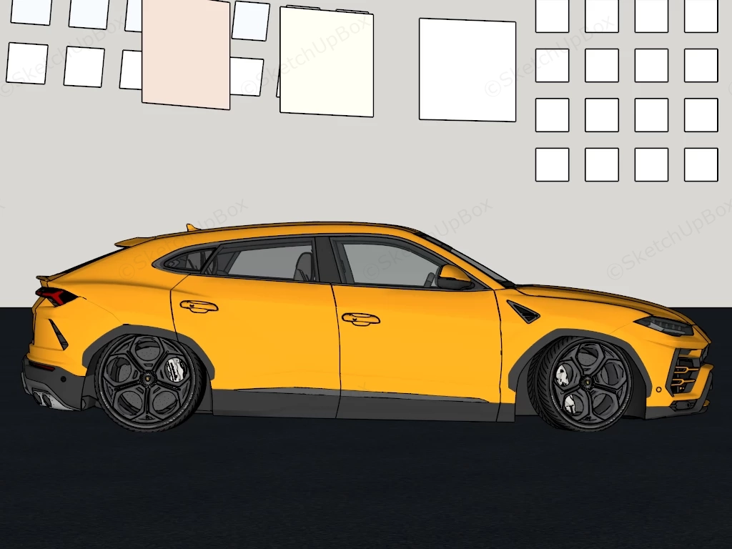 Lamborghini Urus sketchup model preview - SketchupBox