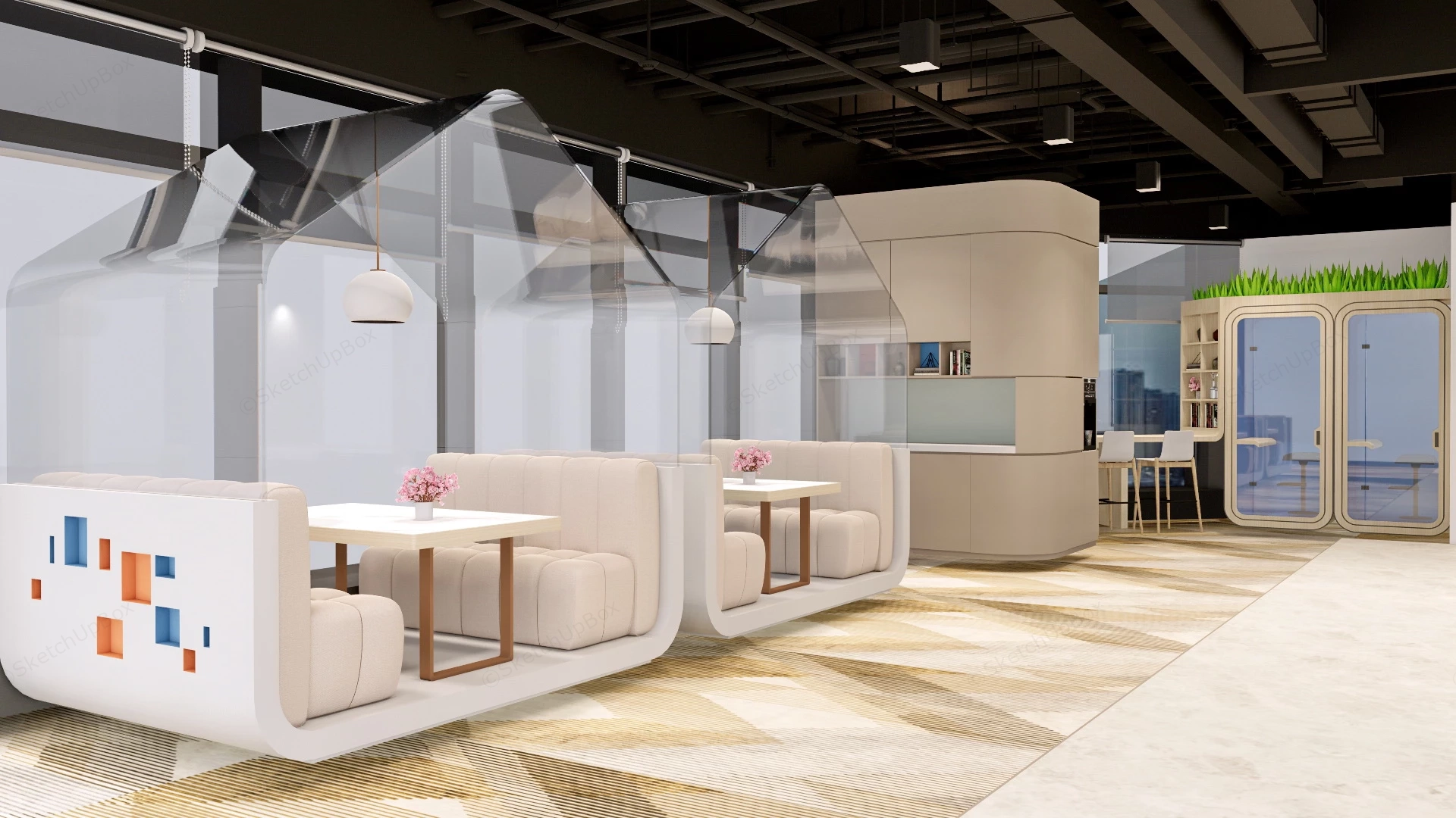 Employee Break Room Ideas sketchup model preview - SketchupBox