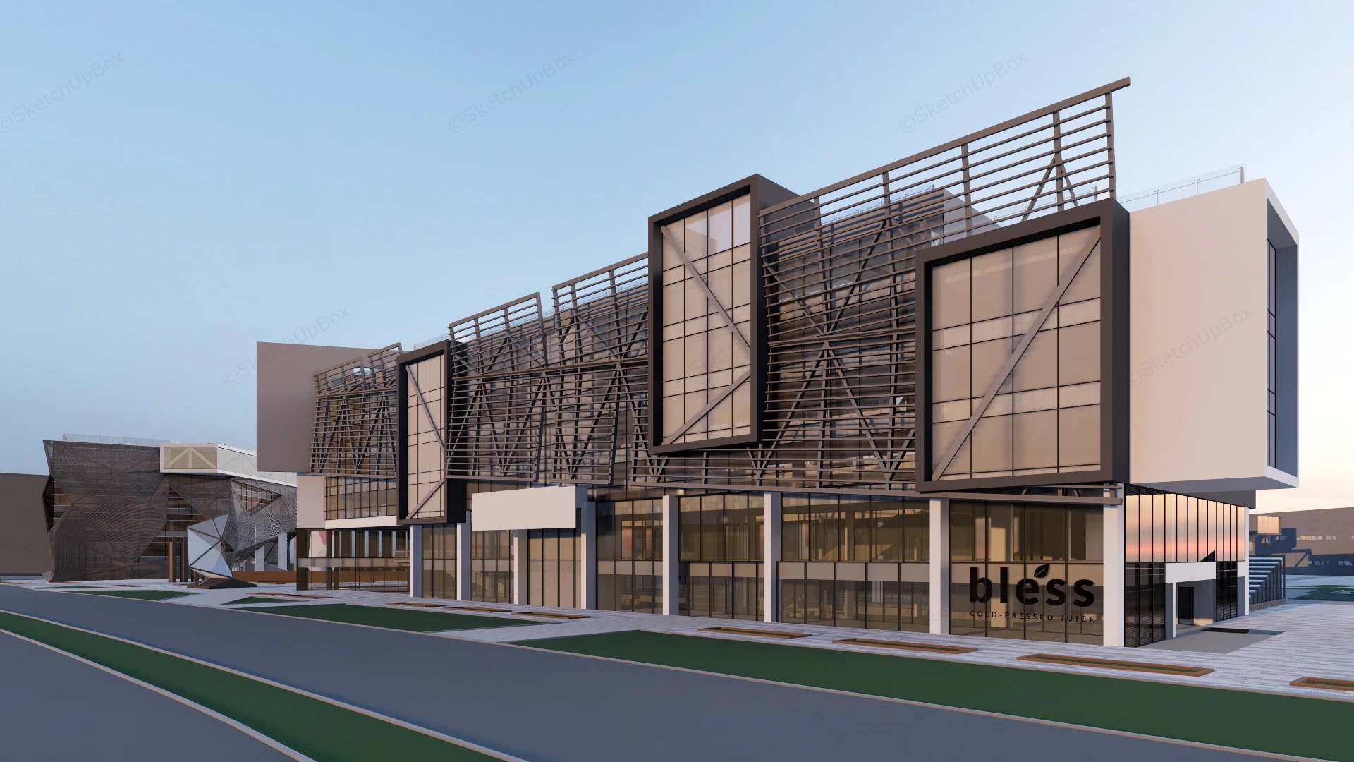 Innovation Park Plan sketchup model preview - SketchupBox