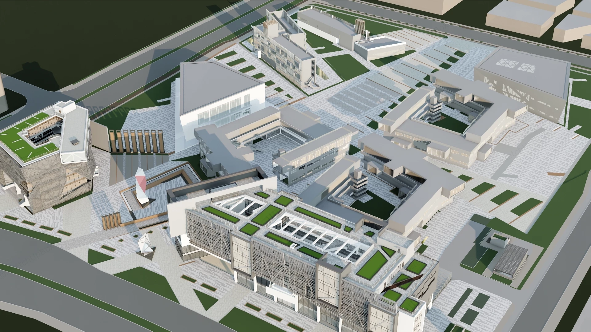 Innovation Park Plan sketchup model preview - SketchupBox