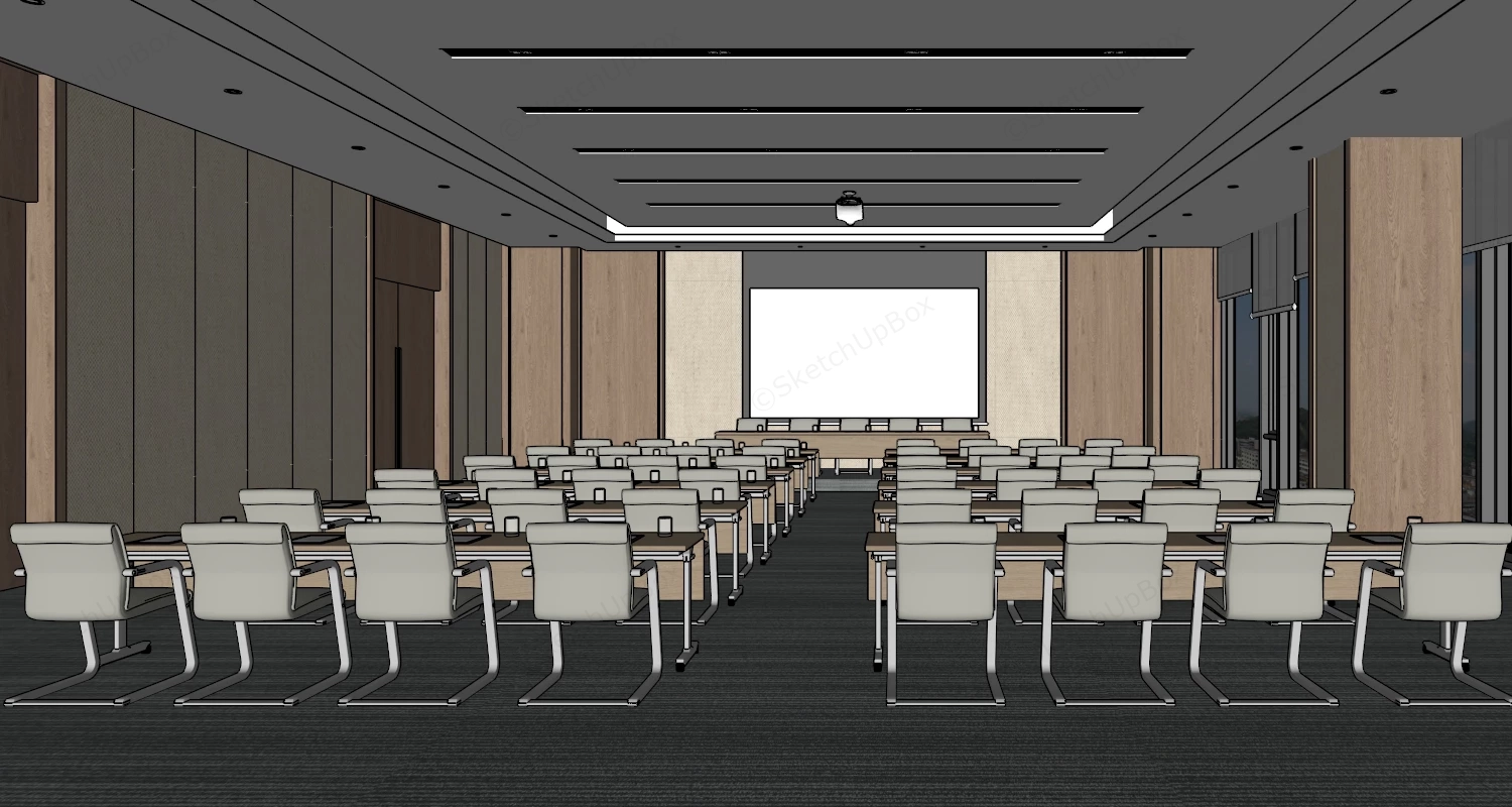 Corporate Training Room Design sketchup model preview - SketchupBox