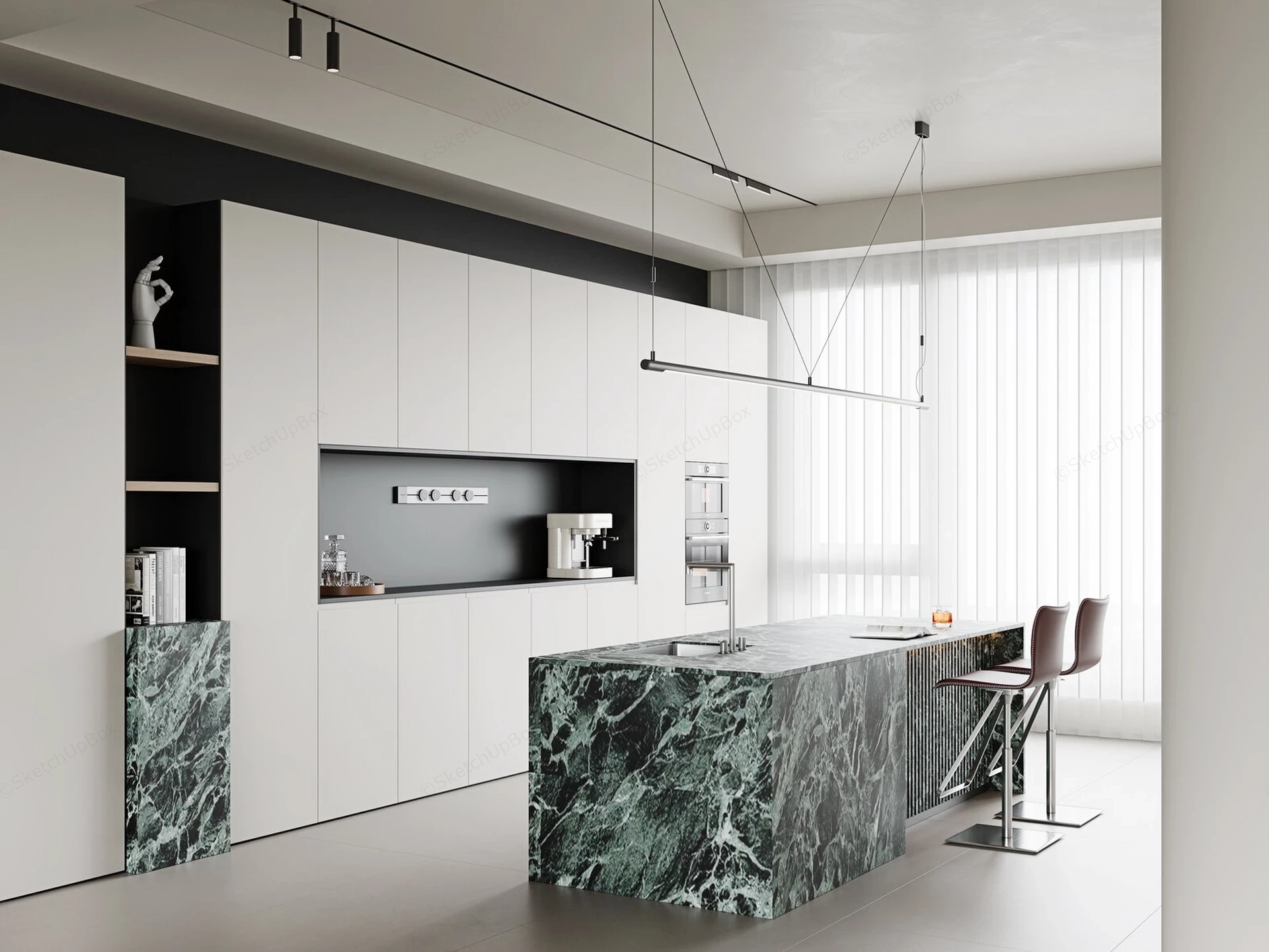 Minimalist Home Bar Design sketchup model preview - SketchupBox