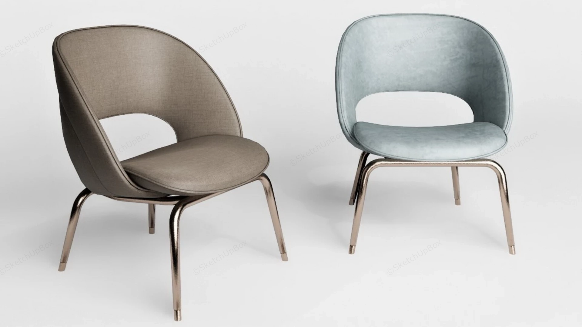 Modern Style Dining Chairs sketchup model preview - SketchupBox