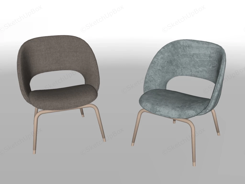 Modern Style Dining Chairs sketchup model preview - SketchupBox