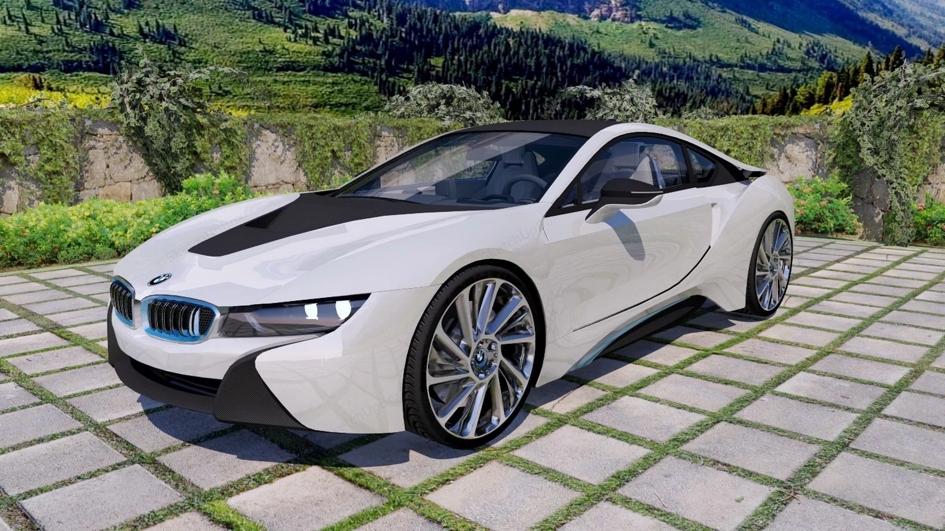 BMW I8 Roadster sketchup model preview - SketchupBox