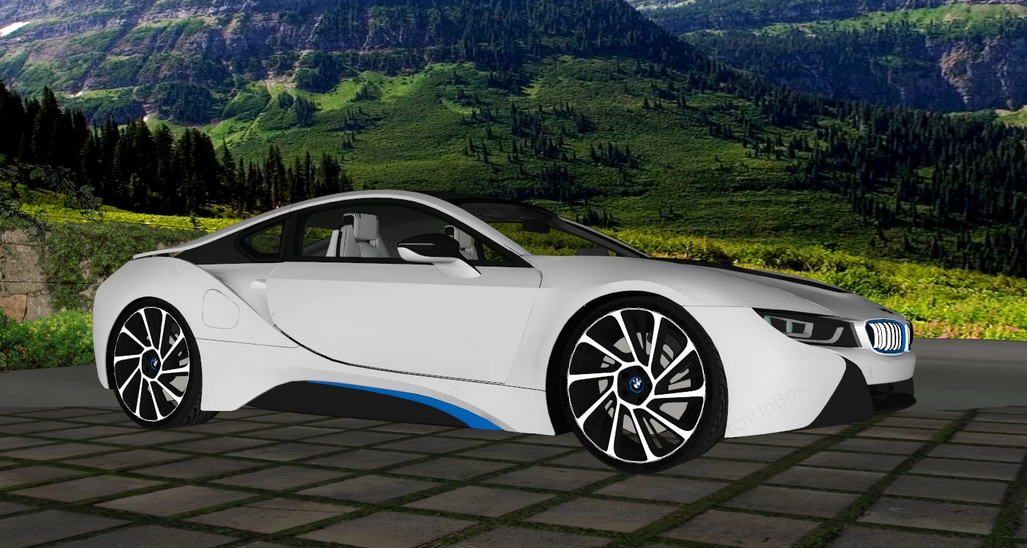 BMW I8 Roadster sketchup model preview - SketchupBox