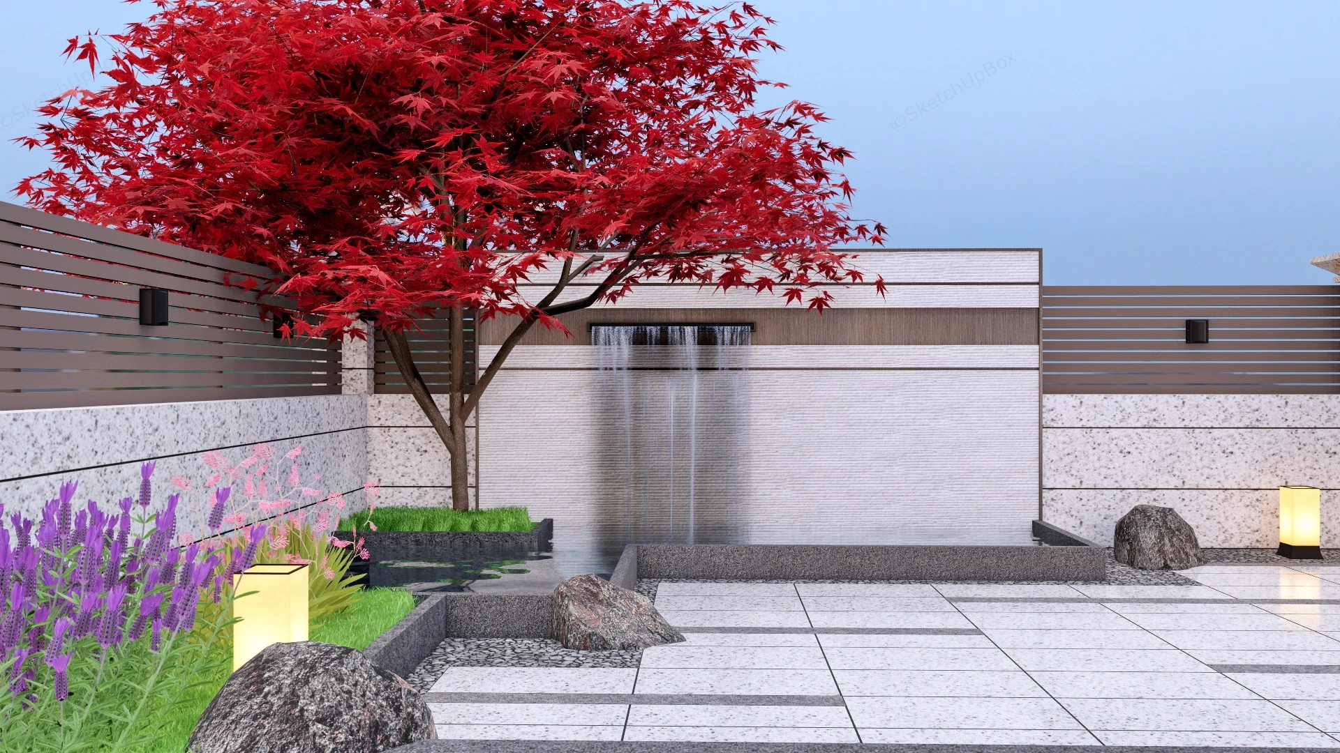 Front Yard Landscaping Idea sketchup model preview - SketchupBox