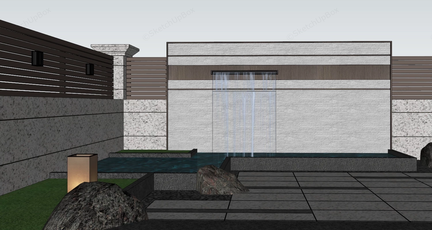 Front Yard Landscaping Idea sketchup model preview - SketchupBox