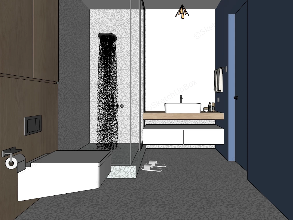Small Modern Bathroom Ideas sketchup model preview - SketchupBox