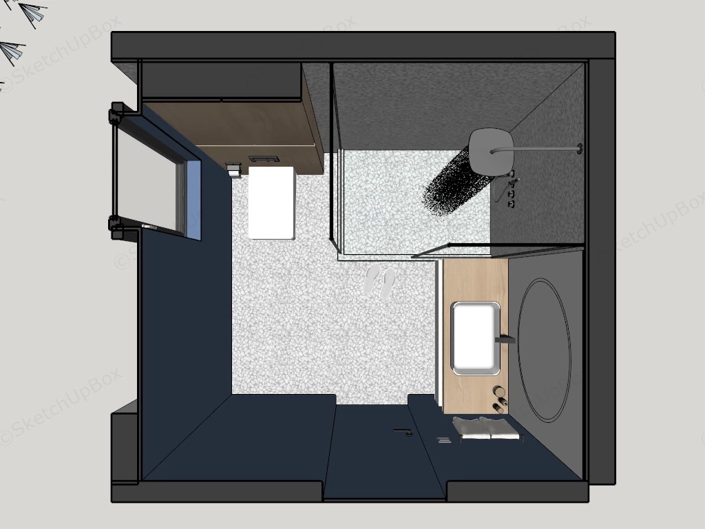 Small Modern Bathroom Ideas sketchup model preview - SketchupBox