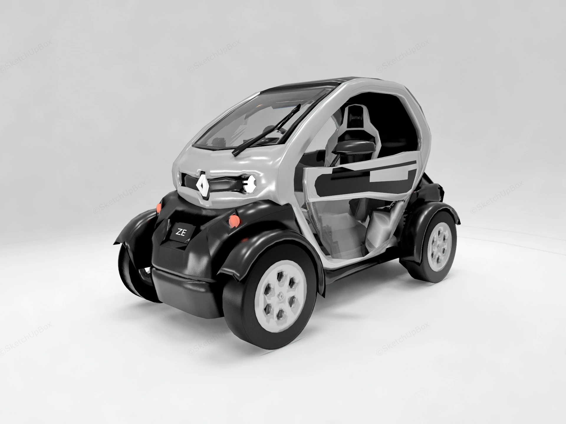 Renault Twizy Electric Car sketchup model preview - SketchupBox