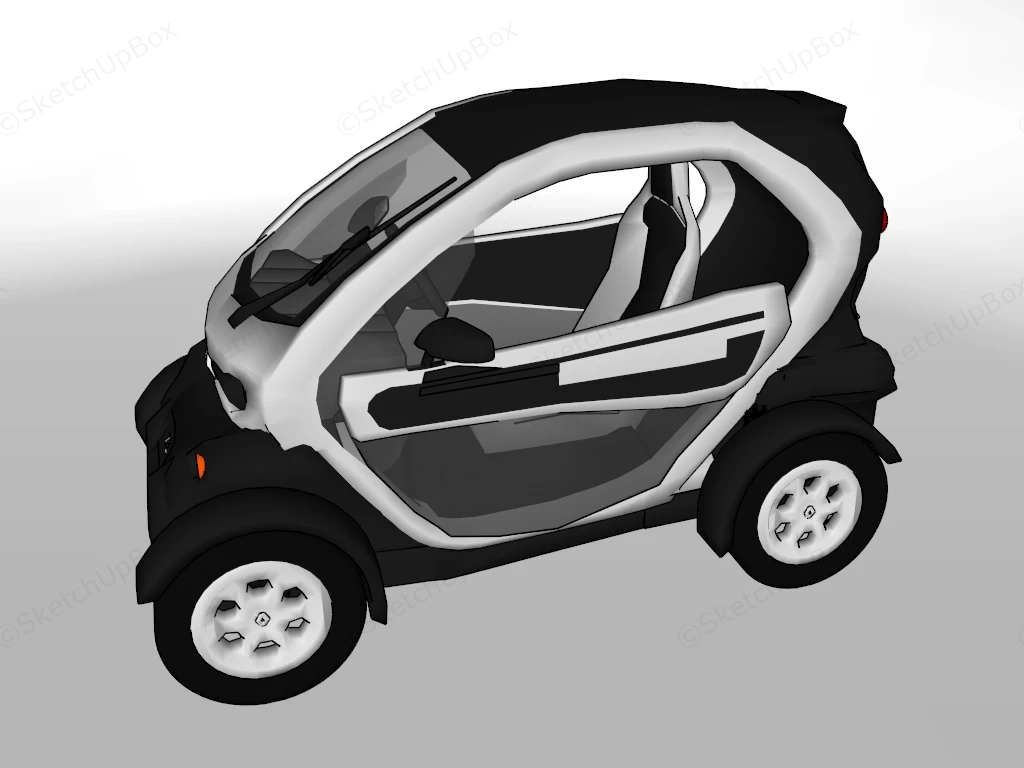 Renault Twizy Electric Car sketchup model preview - SketchupBox