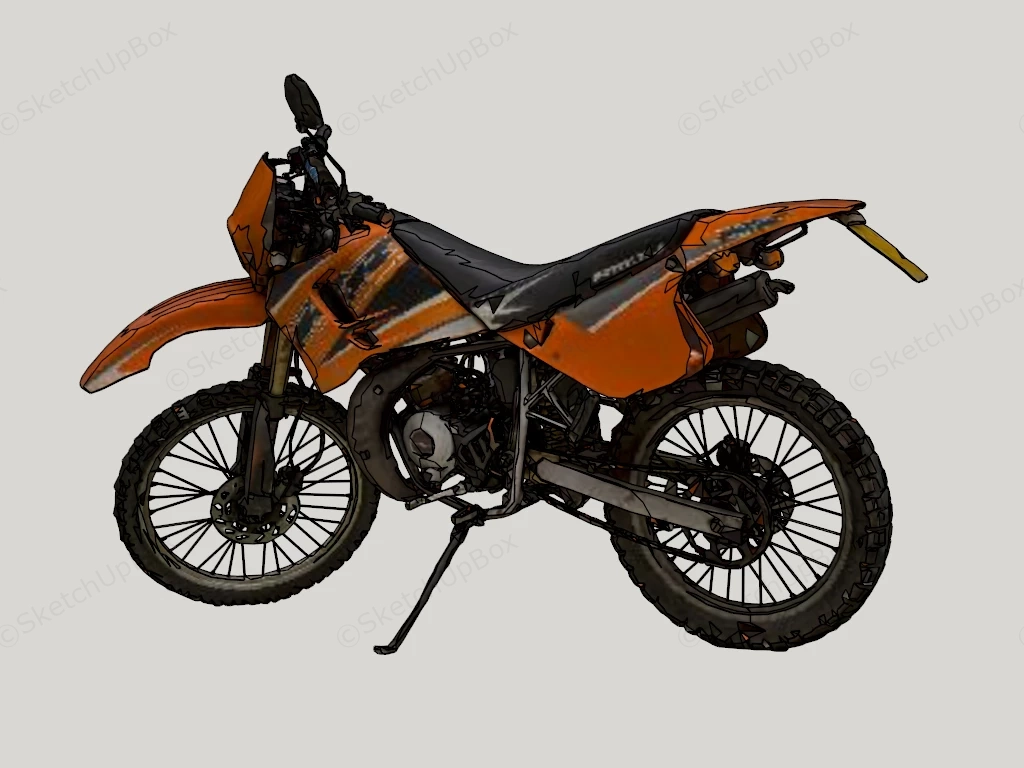 Old Sports Bike sketchup model preview - SketchupBox