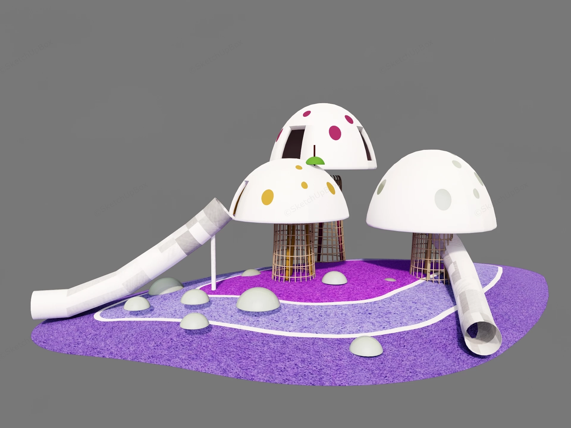 Mushroom Playground sketchup model preview - SketchupBox