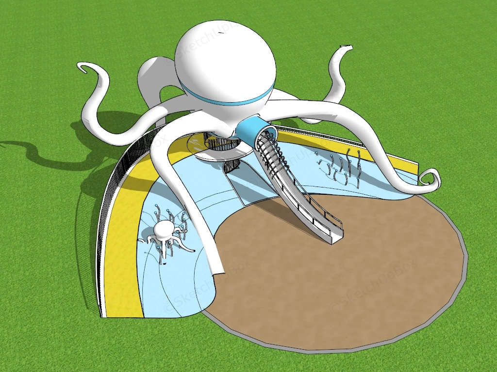 Octopus Playground With Sandpit sketchup model preview - SketchupBox