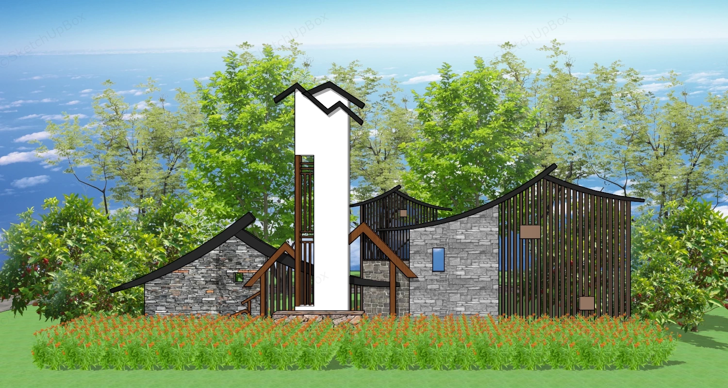 Beautiful Countryside Art Installation sketchup model preview - SketchupBox