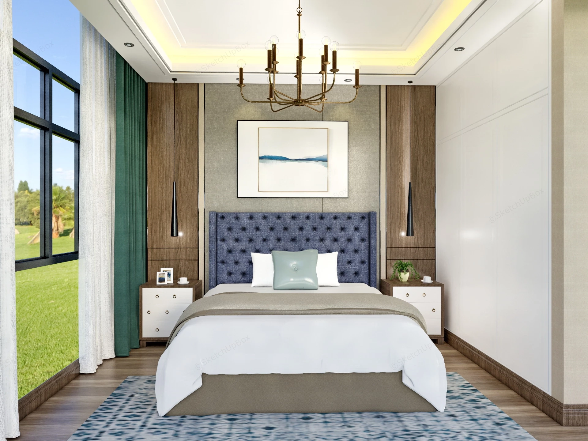 Small Adult Bedroom sketchup model preview - SketchupBox
