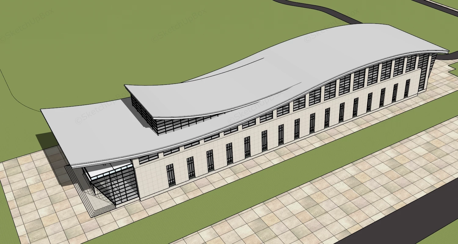 Auditorium Exterior Design sketchup model preview - SketchupBox