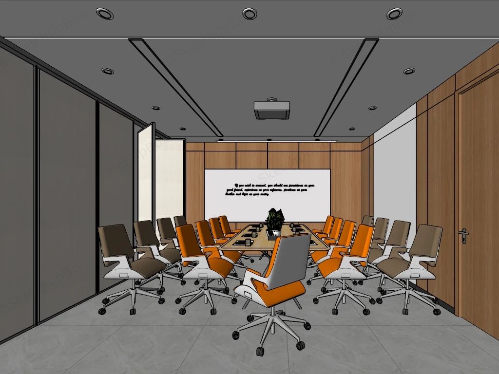 Conference Room Decor sketchup model preview - SketchupBox