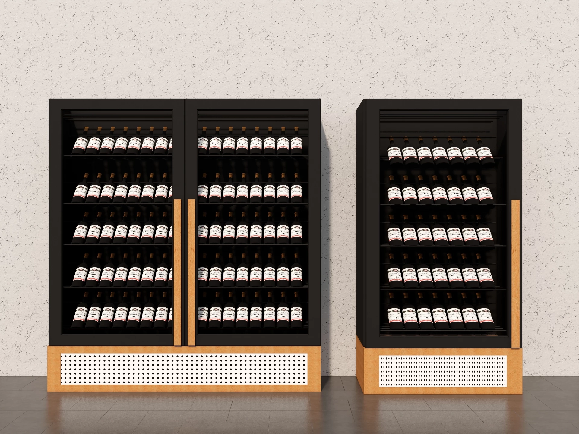 Modern Wine Cabinet sketchup model preview - SketchupBox
