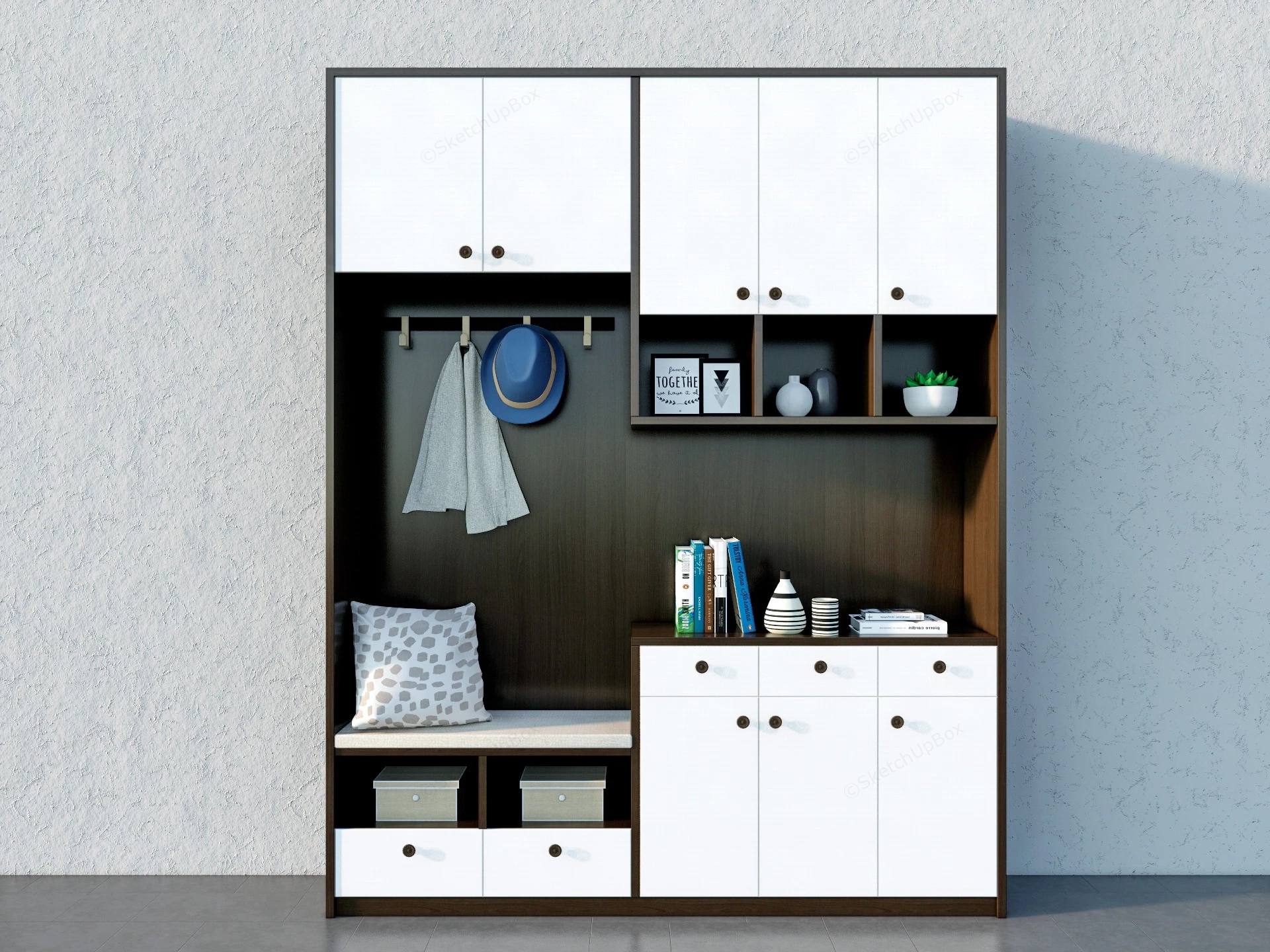 Small Entryway Storage sketchup model preview - SketchupBox