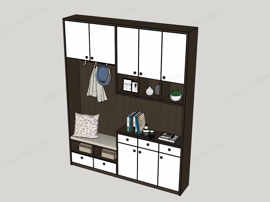 Small Entryway Storage sketchup model preview - SketchupBox