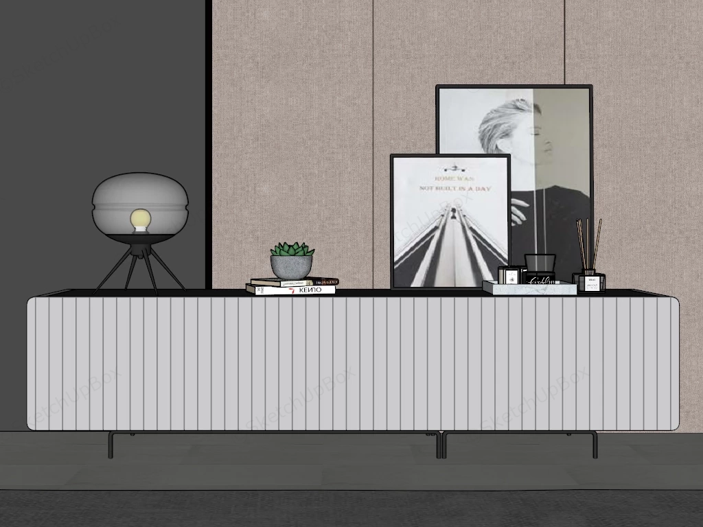 Living Room Sideboard Idea sketchup model preview - SketchupBox