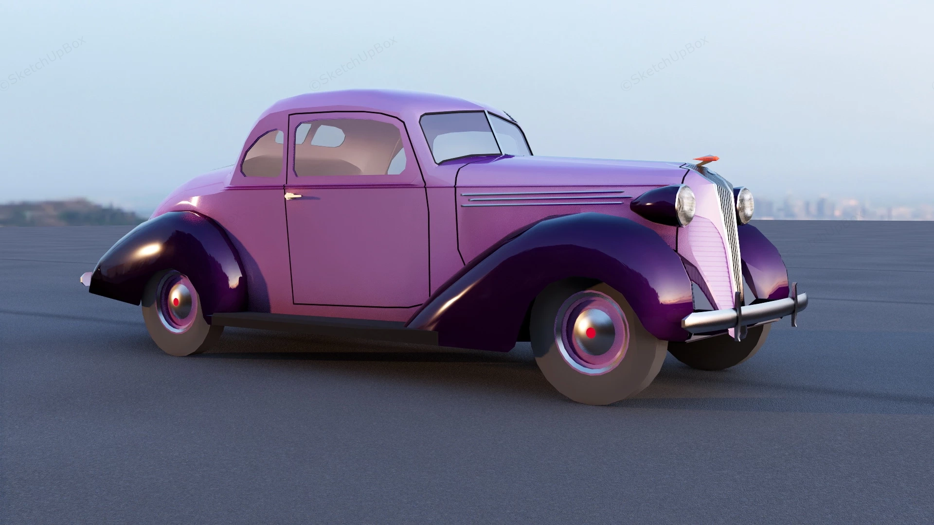 Lincoln Zephyr Coupe sketchup model preview - SketchupBox