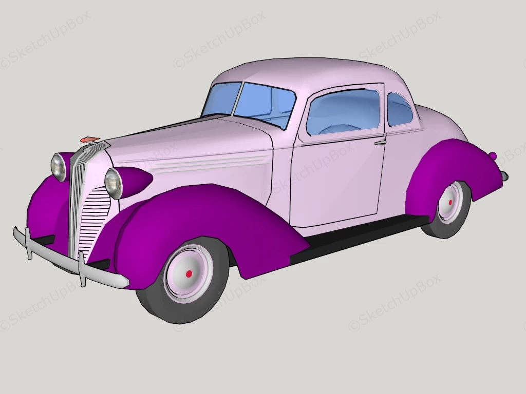 Lincoln Zephyr Coupe sketchup model preview - SketchupBox