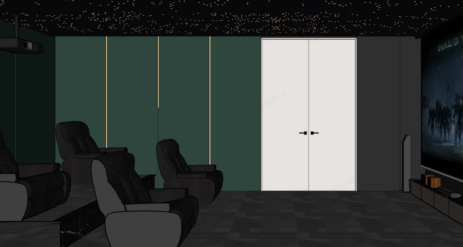 Home Theater Decor Idea sketchup model preview - SketchupBox