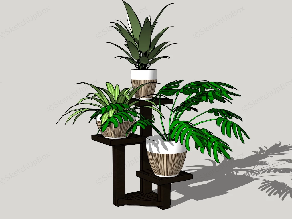 Plant Pot On Stand sketchup model preview - SketchupBox