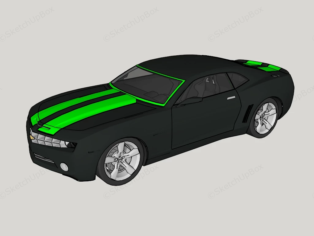 Chevrolet Camaro sketchup model preview - SketchupBox