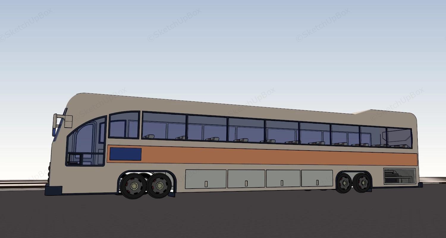 Coach Bus sketchup model preview - SketchupBox