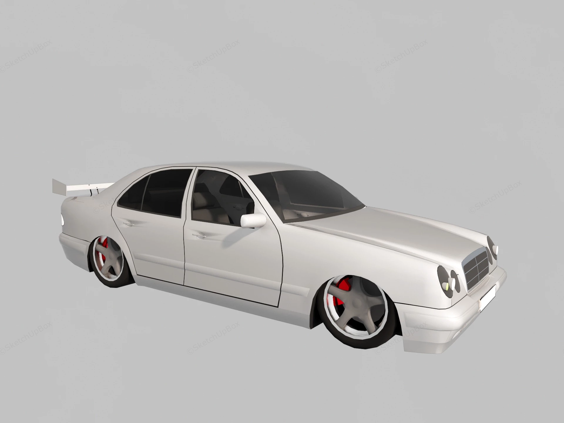 Sport Sedan Car sketchup model preview - SketchupBox